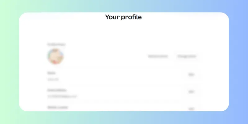 Image showing the blurring of private information